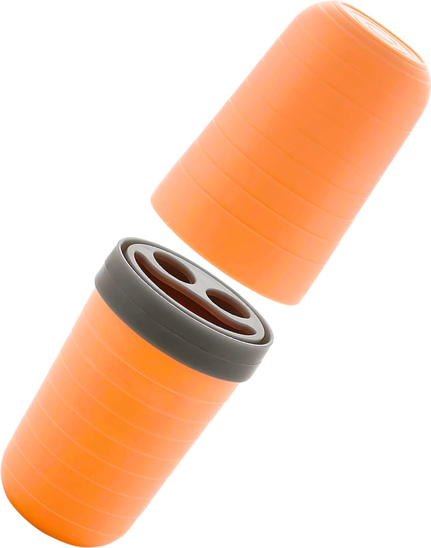 Gueran Portable Travelling Tooth Brush Paste Holder Travel Organizer Toothbrush Case Plastic Toothbrush Holder(Orange, Grey)