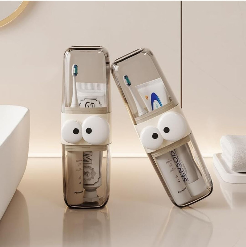 4MYL Travel Toothbrush Holder - Cute Cartoon Transparent Toothbrush Storage Box Toothbrush Case(Pack of 1)