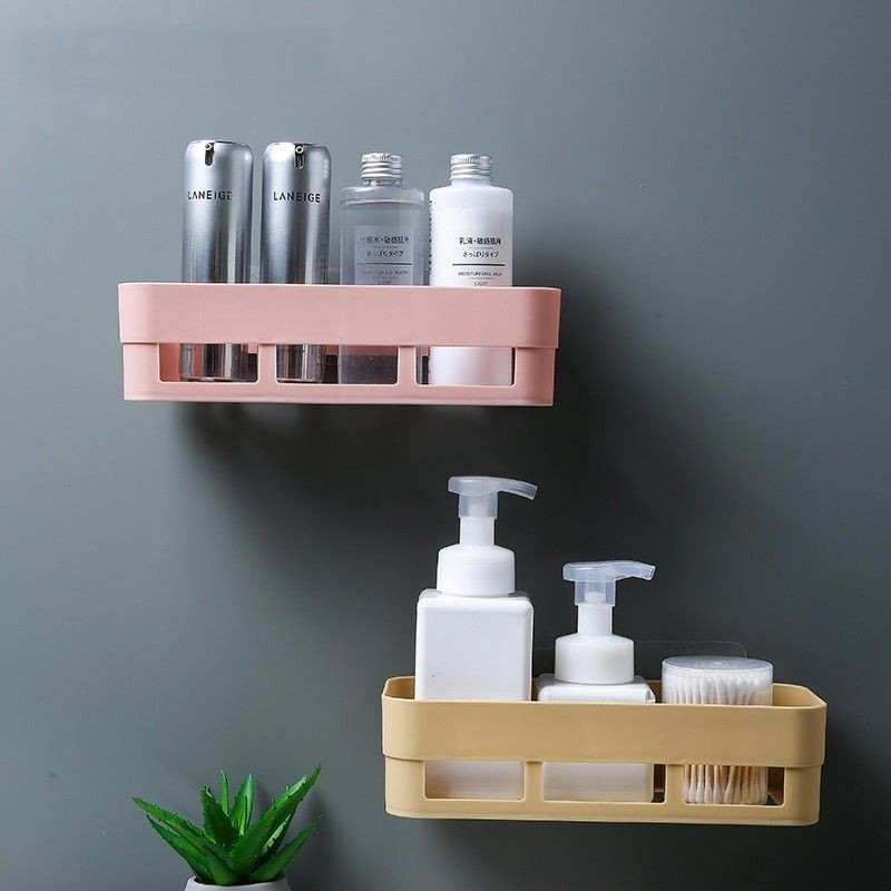 Qrex Pack Of 2 ABS Plastic Stylist Multiperurpose Bathroom Accessories Traceless Plastic Toothbrush Holders for Bathroom Wall Mounted, Bathroom Racks and Shelves Durable Shower Caddy Rack Shelf with Strong Self Adhesive Magic Sticker (2 Bathroom Toothbrush Holders ,MultiColour) Plastic Toothbrush Ho
