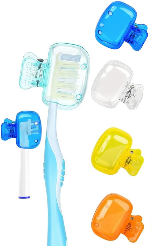 CYPAT Toothbrush Head Cover Portable Travel Camping Holder Brush Cap Case Plastic Toothbrush Holder(Multicolor)