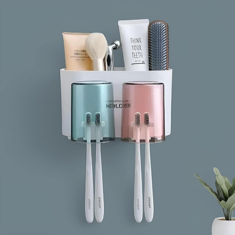 FlatKitch 6 COMPARTMENT PLASTIC MASALA BOX WITH SPOON Plastic Toothbrush Holder(Multicolor)