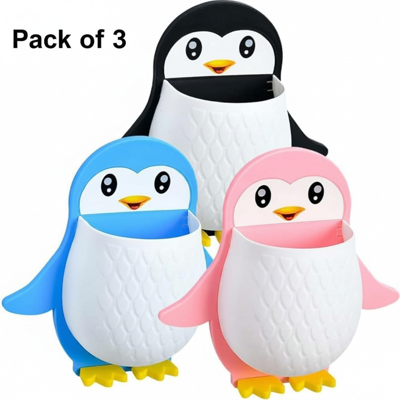 GITROX Set of 3 Plastic Toothbrush Holder Plastic Toothbrush Holder(Wall Mount)