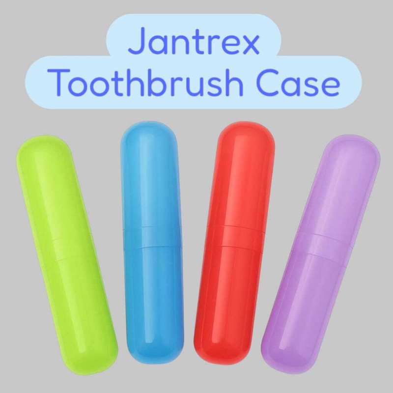 Jantrex Cylindrical Toothbrush Container for Backpacking | Pack of 4 Pieces Toothbrush Case(Pack of 4)
