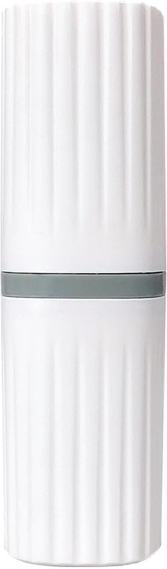 GaxQuly Portable Travel Toothpaste Holder/Bathroom Storage/Travel Oral Kit for daily use Plastic Toothbrush Holder(White)