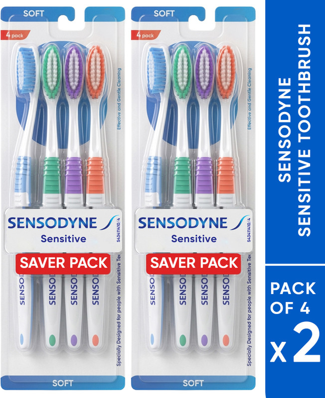 Sensodyne Toothbrush Sensitive tooth brush with soft rounded bristles Soft Toothbrush(Pack of 2)