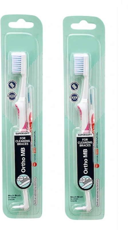 MEDDENT Ortho MB Toothbrush For Braces Extra Soft Toothbrush(Pack of 2)