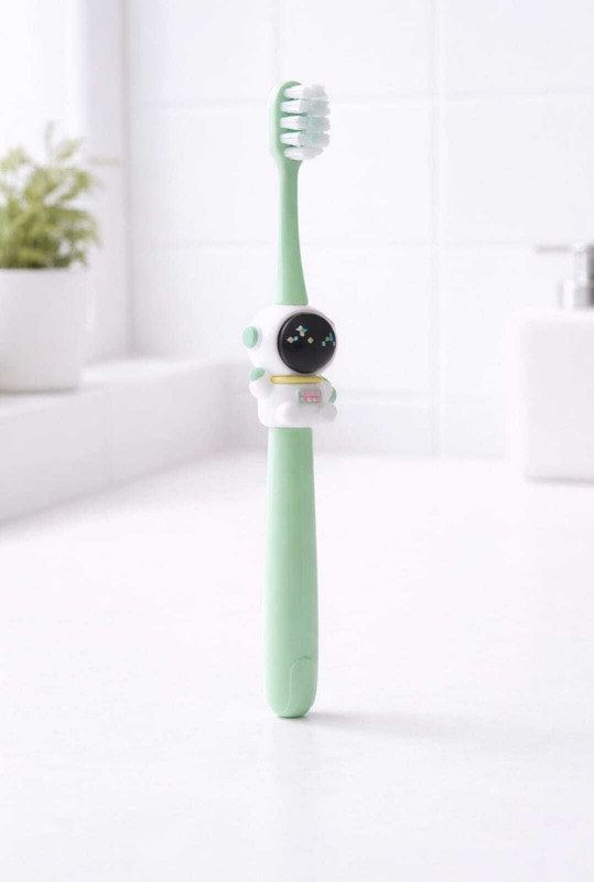 Magic Pebbles Soft Bristle ToothBrush | Cartoon Design Handle | Gentle Cleaning & Gum Care 3Y+ Extra Soft Toothbrush