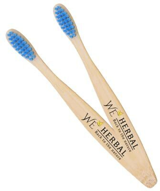 We Herbal Bamboo Toothbrush for Kids Soft Toothbrush(Pack of 2)