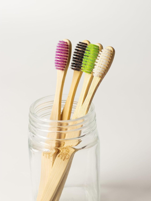 khaddarvas Premium Bamboo Toothbrush with Charcoal Activated Bristles Ultra Soft Toothbrush(Pack of 4)