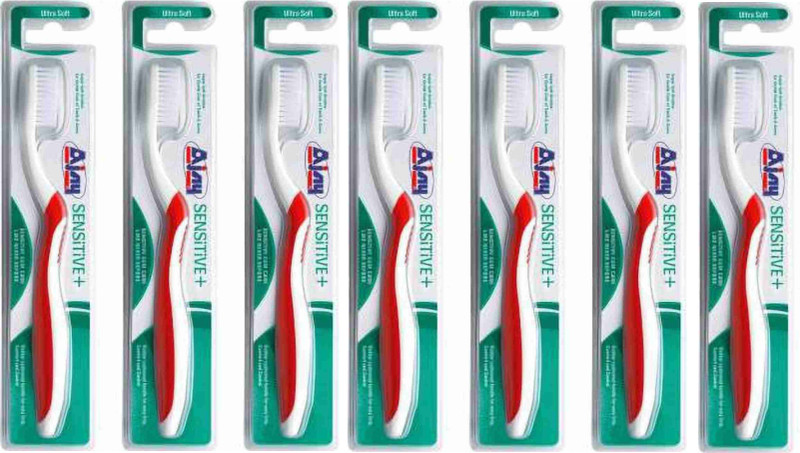 Ajay Sensitive Toothbrush with UltraSoft bristles Ultra Soft Toothbrush(Pack of 7)