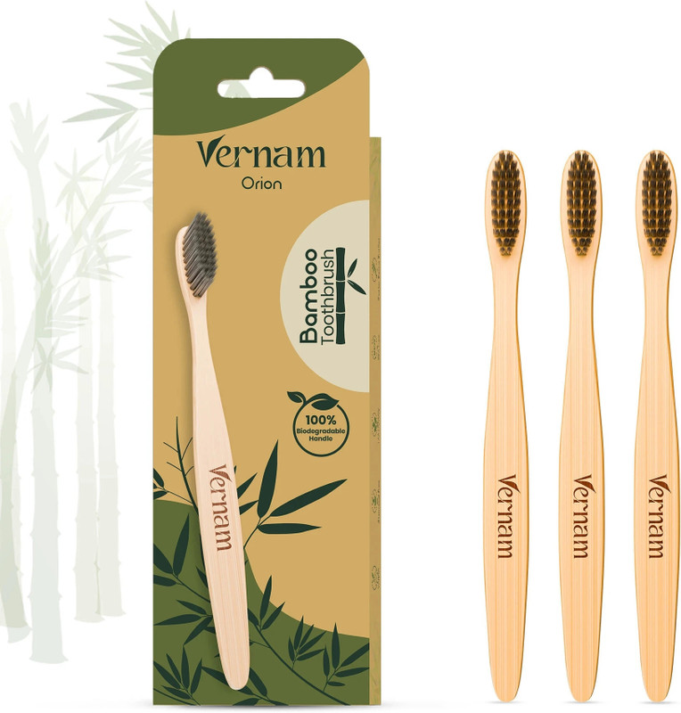 Vernam OrionBambooToothbrush Soft Toothbrush(Pack of 3)
