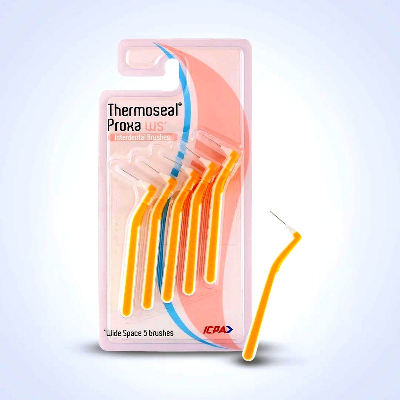Thermoseal Proxa Ws (Wide Space) Manual Brush For Adult (Pack Of 2, Yellow) Soft Toothbrush(Pack of 2)