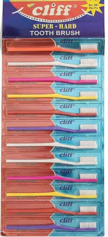 CLIFF Toothbrush Hard Hard Toothbrush Extra Soft Toothbrush(Pack of 12)