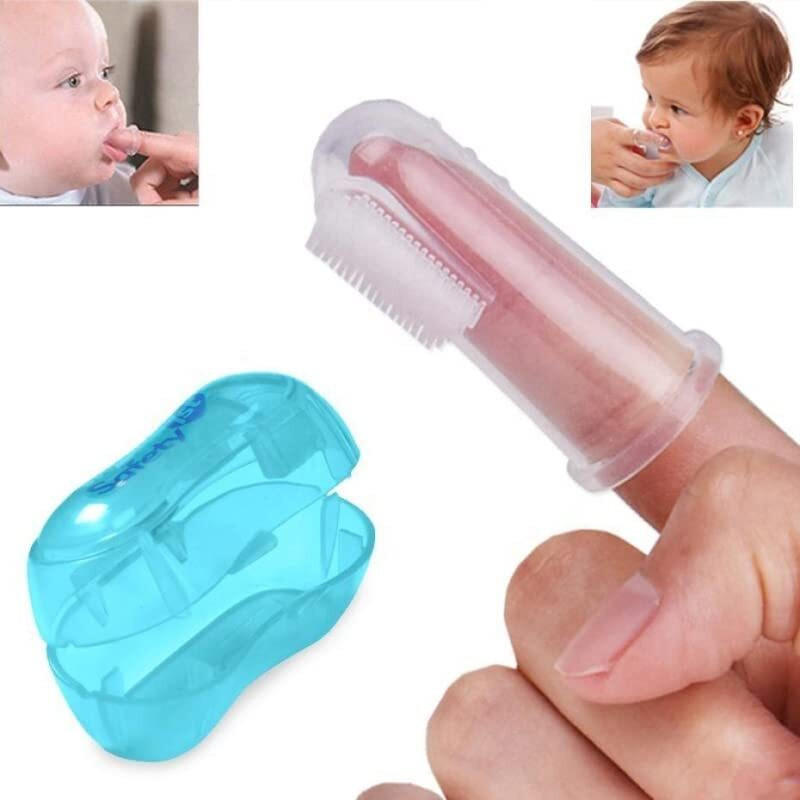 Gaunt Premium Baby Finger Tooth Brush (3 months to 3 years) with storage Box Ultra Soft Toothbrush