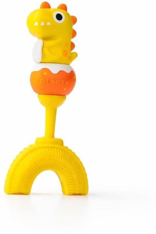 Nestlooms U-Shaped Toothbrush - Yellow DIno Extra Soft Toothbrush