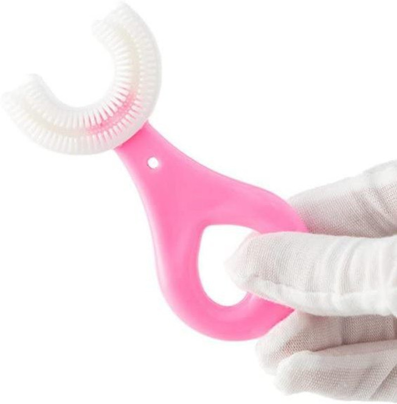 Janbaisons U-Shaped Silicone Brush Head Toothbrush Whitening Massage Toothbrush Soft Toothbrush