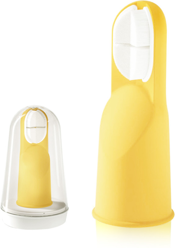 SNOWIE SOFT Baby Finger Toothbrush with Storage Case for Infants Soft Silicone Oral Care Ultra Soft Toothbrush