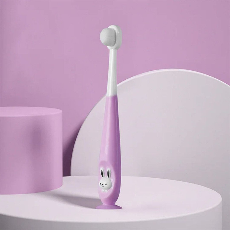 Wagwanfly Toothbrush For Kids|Ultra Soft Micro Bristles |BPA Free with Suction Cup(Purple) Ultra Soft Toothbrush