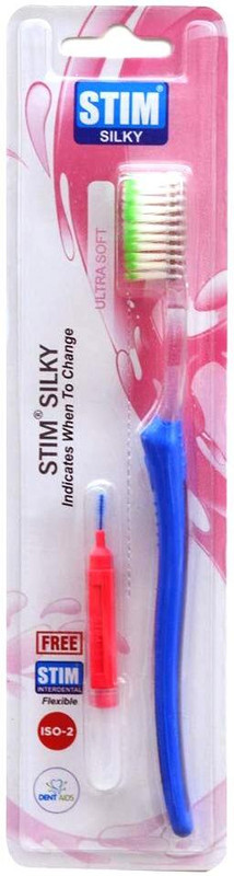 STIM silky Brush most soft brush Ultra Soft Toothbrush(Pack of 3)