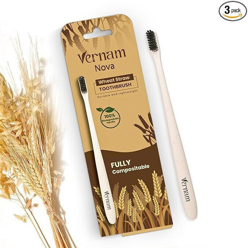 Vernam Orion Bamboo Charcoal Soft Toothbrush(Pack of 3)