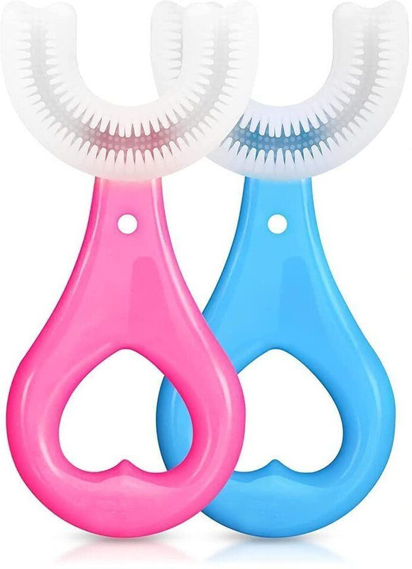 ZINZA Kids U Shaped Silicone Toothbrush 360 Cleaning Manual Brush 2-6 Years Ultra Soft Toothbrush