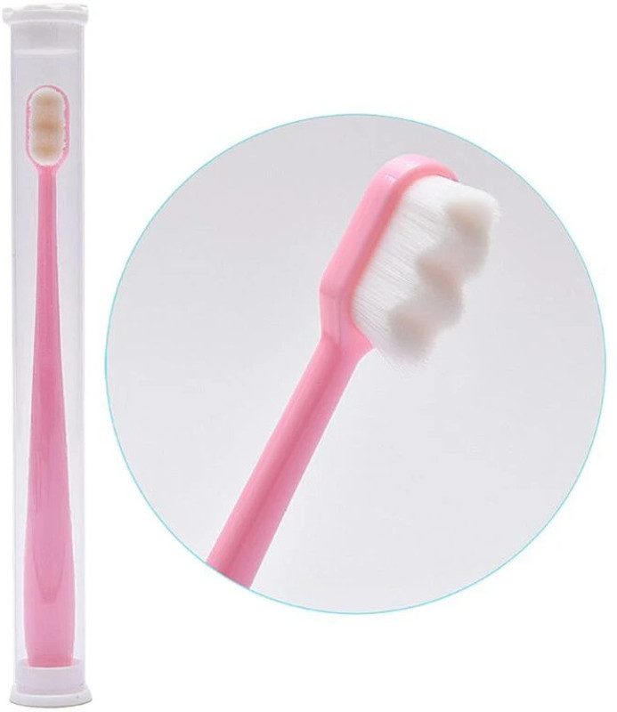 AHC Micro Nano Bristles Toothbrush For 3-16 Years Kids (Pink) Extra Soft Toothbrush