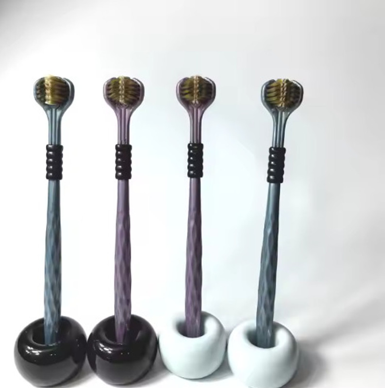 BBBIKINI 3 Sided Triple Angle Tooth hugger Training Toothbrush, Ultra Soft Bristles Medium Toothbrush(Pack of 4)