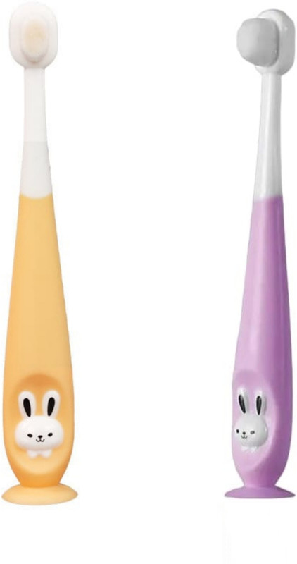 boobee Baby Toothbrush I Supersoft Bristles & Section Cup Base Tooth Brush For Kids Extra Soft Toothbrush(Pack of 2)