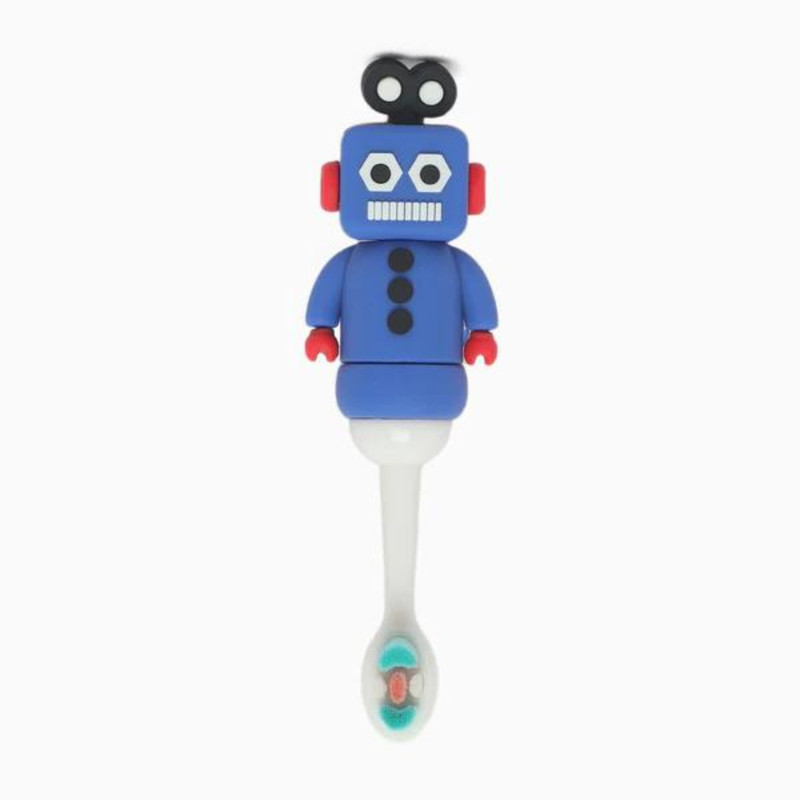 Smilebaby TOOTHBRUSH ROBOT D.BLUE Children's with Travel Case 2 To 7 Years Extra Soft Toothbrush