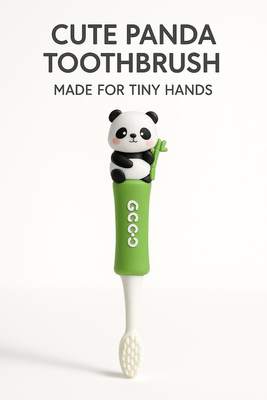 Sprout Kidz Panda Brush – Soft Bristles, Easy Grip & Gentle Oral Care for Babies Ultra Soft Toothbrush