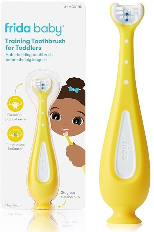 FridaBaby Training Toothbrush for Toddlers | Oral Care by Frida Baby Soft Toothbrush