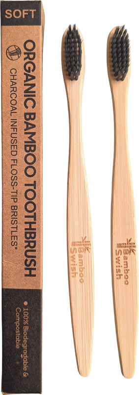 Bamboo Swish Organic Bamboo Toothbrush Soft Toothbrush(Pack of 2)