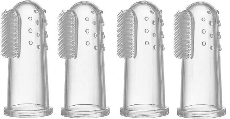 DEBS CARE Baby Silicone Finger Toothbrush Massaging 3 months to 3 years with storage Box Extra Soft Toothbrush(Pack of 4)