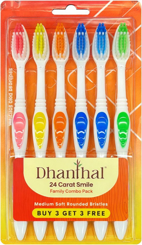 Dhanthal 24 Carat Smile Senso Pro Toothbrush Pack of 8 Toothbrushes Extra Soft Toothbrush(Pack of 2)
