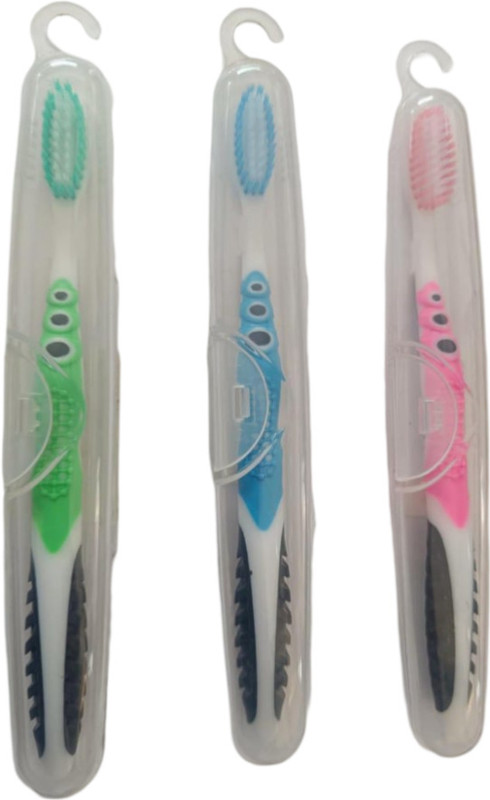 VGSE "Soft/Medium/Hard Bristles Toothbrush" Extra Soft Toothbrush(Pack of 3)