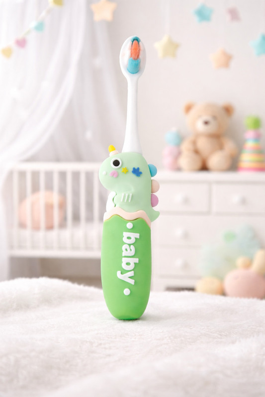 Magic Pebbles Baby Cartoon Toothbrush with Ultra Soft Bristles|Gentle Gum Care(Pack of 1) Extra Soft Toothbrush