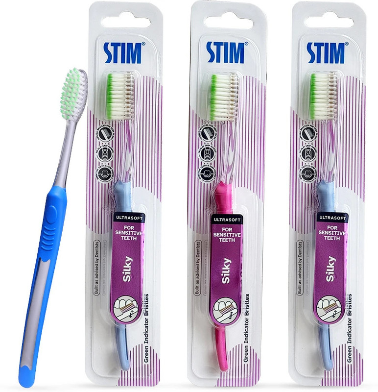STIM Silky Ultra Soft Toothbrush(Pack of 3)