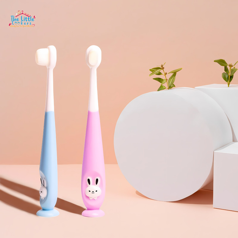 The Little Lookers Baby Toothbrush, Toothbrush for Kids/Babies/Toddlers (2-10 Years) Blue & Purple Ultra Soft Toothbrush(Pack of 2)
