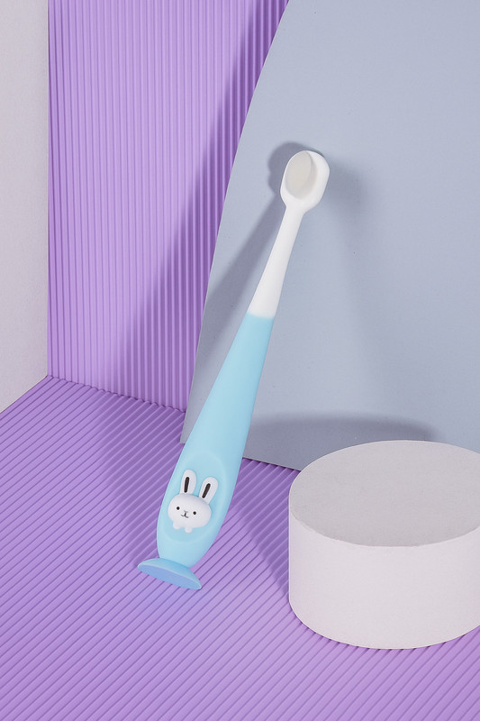Magic Pebbles Toothbrush For Kids|Ultra Soft Micro Bristles |BPA Free with Suction Cup(Blue) Ultra Soft Toothbrush