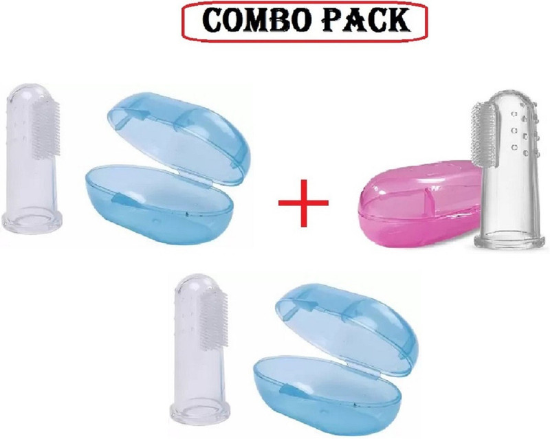 Fitty soft Finger Teeth Brush For Baby In Ultra Soft Silicon Soft Toothbrush(Pack of 3)