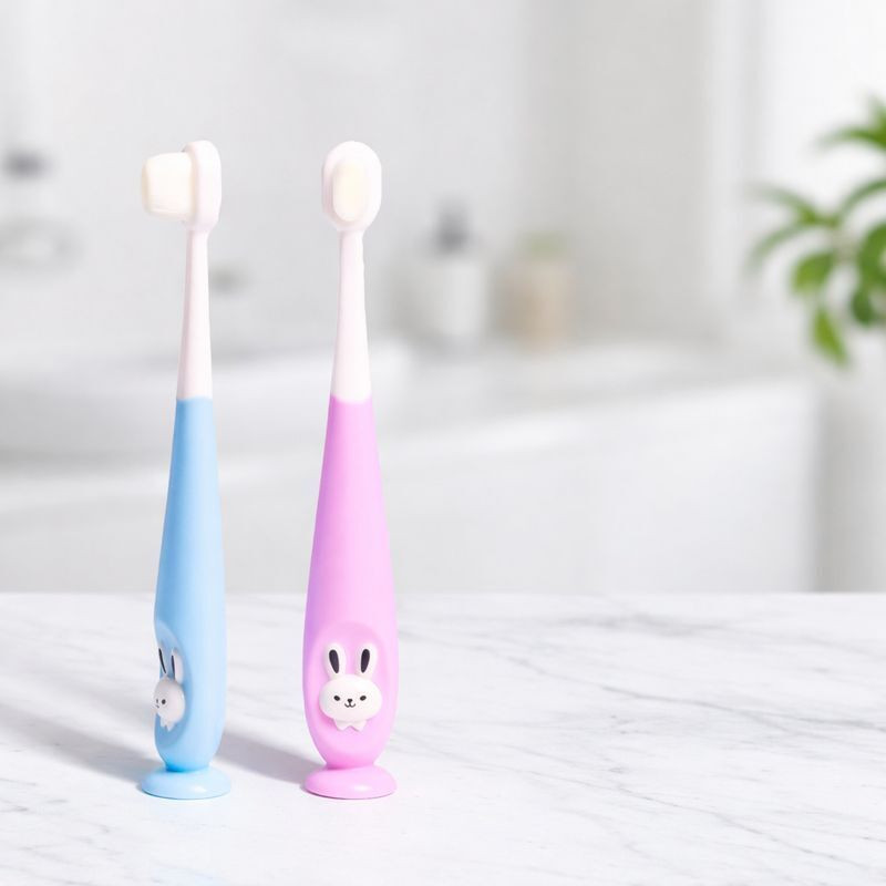 Magic Pebbles Supersoft Bristles & Section Cup Base Tooth Brush for Kids/Babies Extra Soft Toothbrush(Pack of 2)
