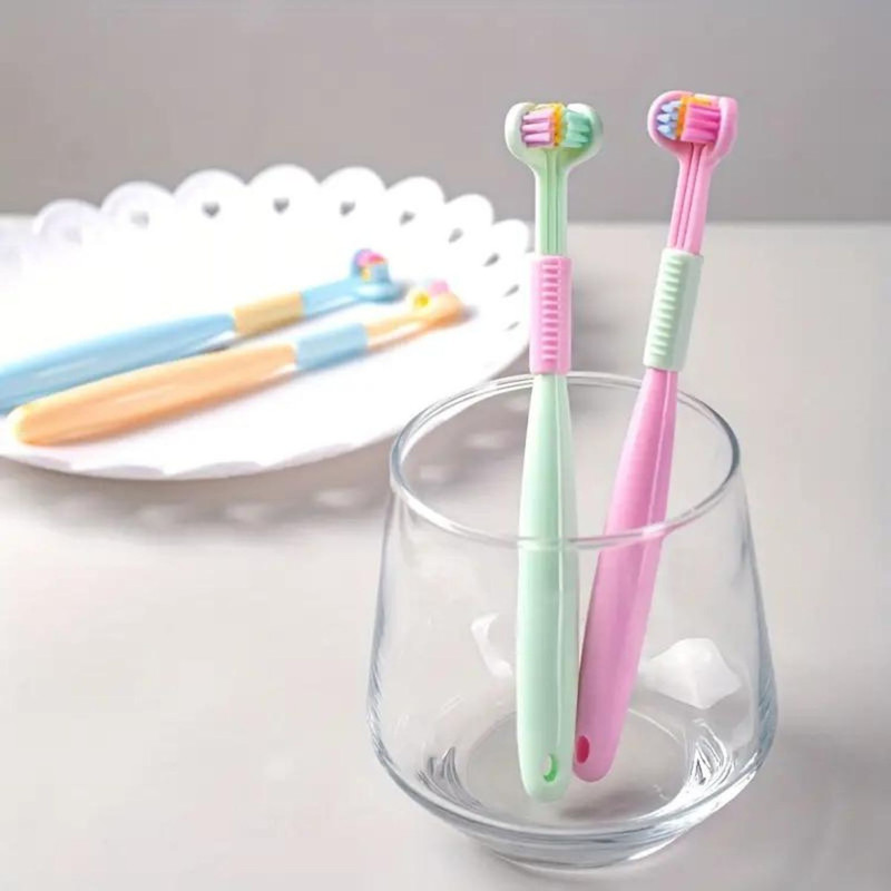 Hofason Three-Sided Soft Toothbrush, Effective Wrap-Around Design, Deeply to Clean Teeth Ultra Soft Toothbrush(Pack of 2)