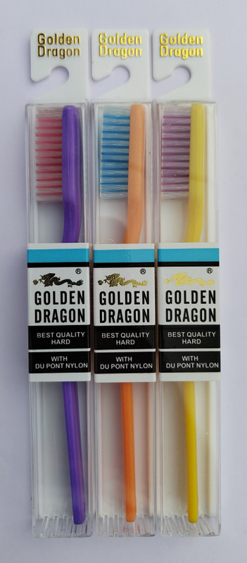 Golden Dragon Hard Toothbrush Hard Toothbrush(Pack of 3)