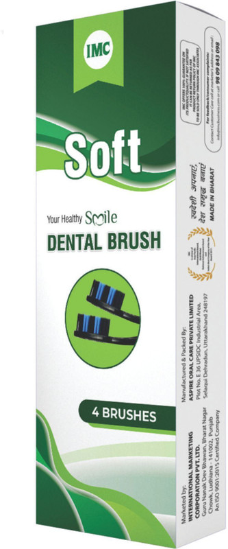 IMC Soft Dental Brush | Gently Removes Bacteria & Protects Enamel for Oral Care Extra Soft Toothbrush