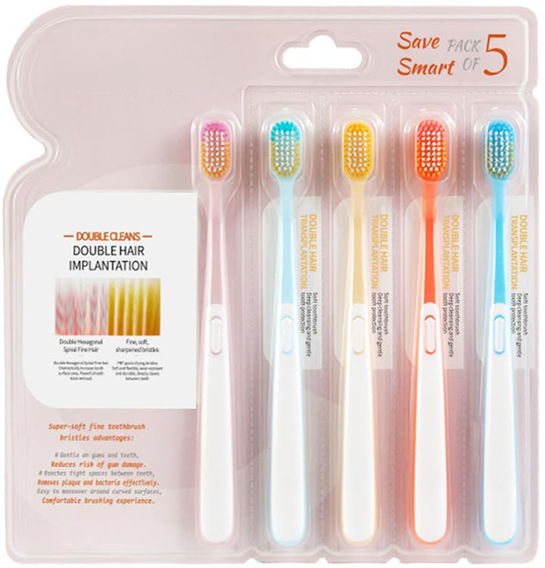 MHAX Eco-Friendly Biodegradable Individually Packaged Hotel-Amenitie Set-5 StarResort Soft Toothbrush(Pack of 5)