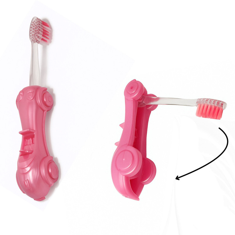 UTKARIA Kids Foldable Toothbrush | Fun Car Shape Design | Soft Bristles, Travel-Friendly Soft Toothbrush