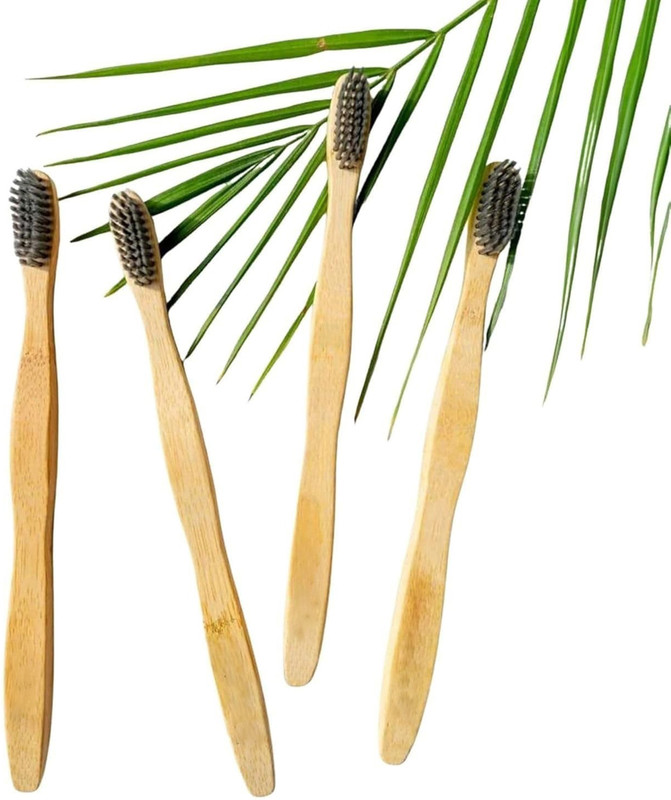 Star Weaves Bamboo with Charcoal Activated Bristles| Treated with Neem Oil Extra Soft Toothbrush(Pack of 4)