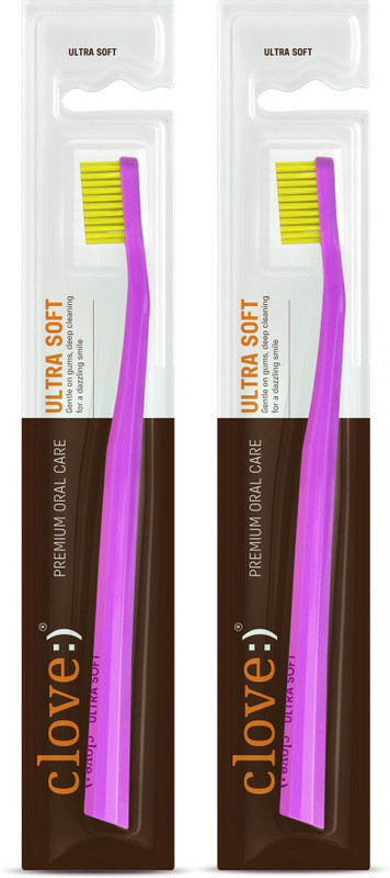 Clove 4160 Bristles Toothbrush for Sensitive Teeth & Gums Diamond shape head Ultra Soft Toothbrush(Pack of 2)