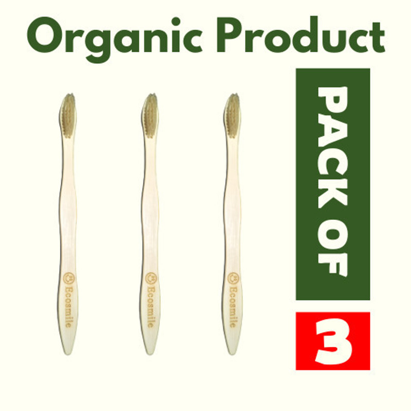 Eco Smile S Curve Bamboo Toothbrush Extra Soft Toothbrush(Pack of 3)