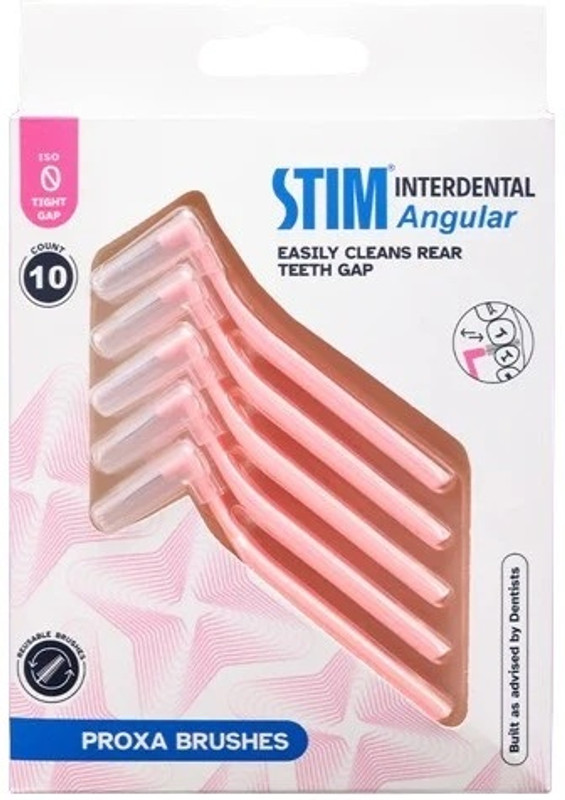 MEDDENT Interdental Pink Angular ISO 0 For Tight Gaps Extra Soft Toothbrush